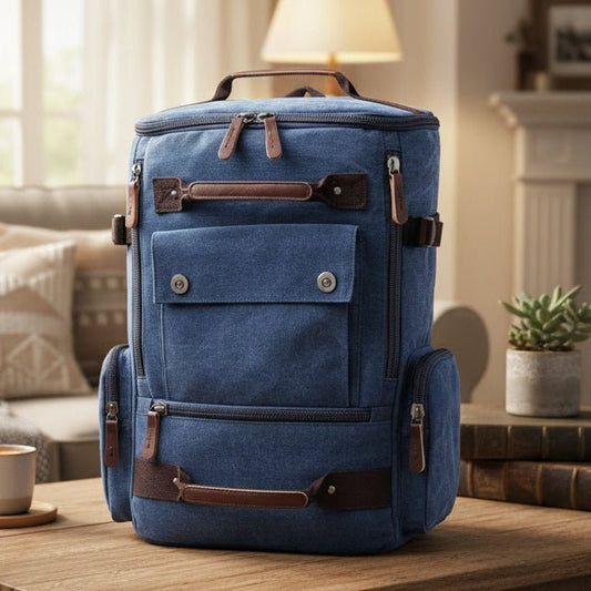 Vintage Canvas Backpack with 15" Laptop Compartment — 55L 1
