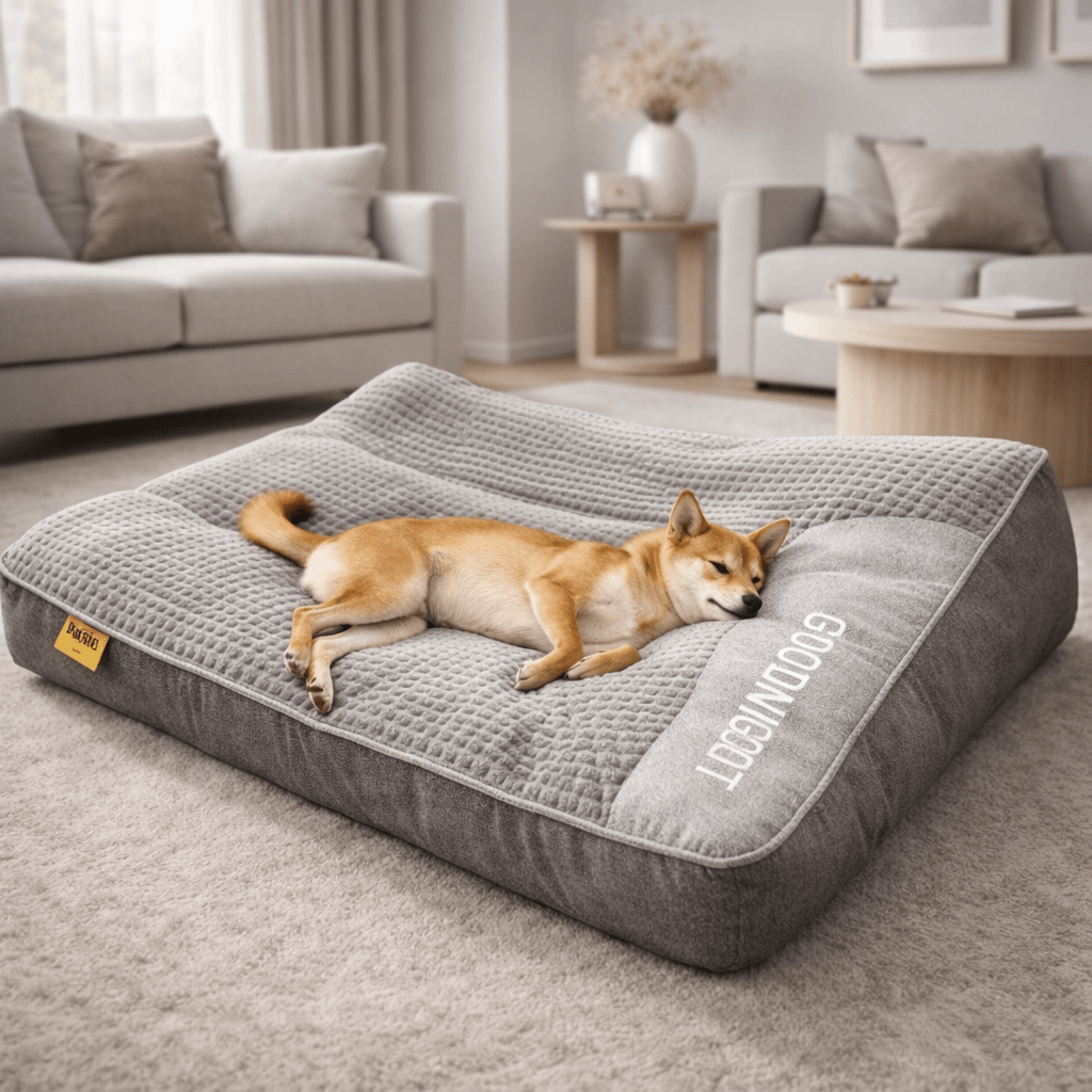 Orthopedic Memory Foam Dog Bed Large — Raised Headrest Support 7