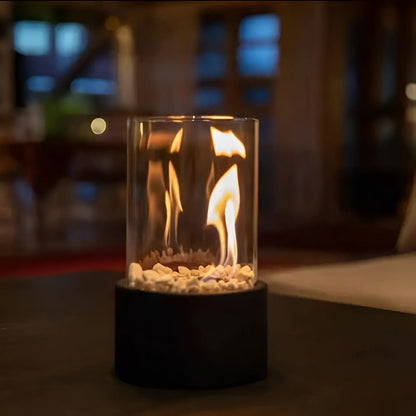 Bioethanol Table Fireplace — Real Flame No Smoke Elegant Design 1