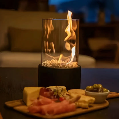 Bioethanol Table Fireplace — Real Flame No Smoke Elegant Design 2