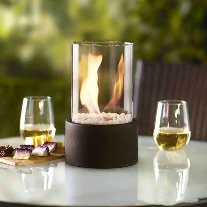 Bioethanol Table Fireplace — Real Flame No Smoke Elegant Design 7