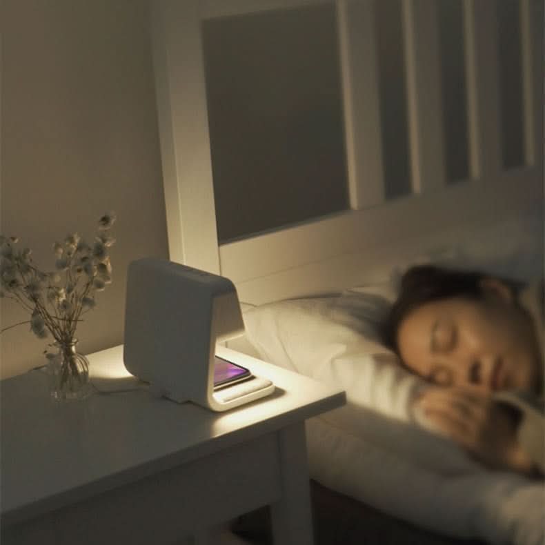 3-in-1 LCD Alarm Clock with Touch Lamp & Wireless Charger 7