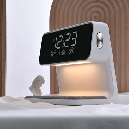 3-in-1 LCD Alarm Clock with Touch Lamp & Wireless Charger 2