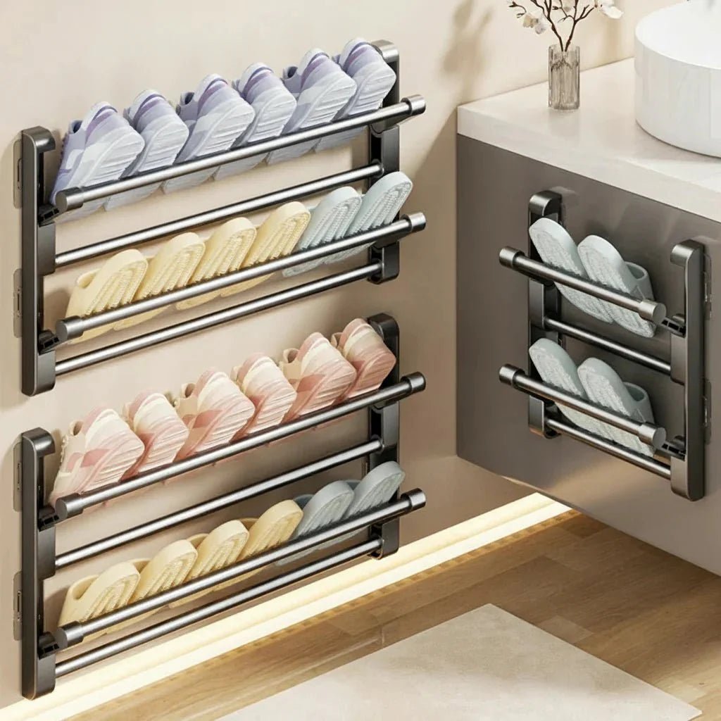 Wall-Mounted Shoe Rack with Drainage System — Space-Saving 60cm 1