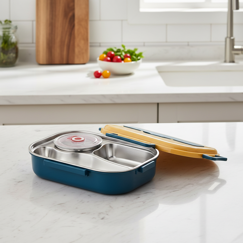 MEALMATE Stainless Steel Lunch Box with Compartments 1