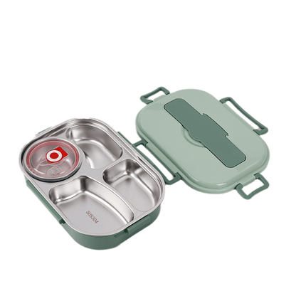 MEALMATE Stainless Steel Lunch Box with Compartments 6