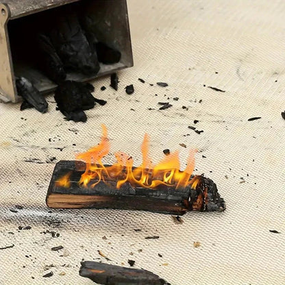 Opvouwbare Beschermmat voor Barbecue tot 800°C van Glasvezel