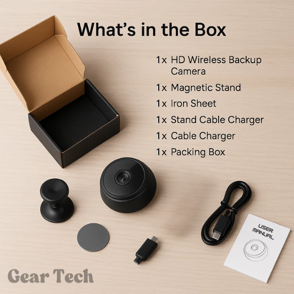 Draadloze HD Achteruitrijcamera – Nachtzicht