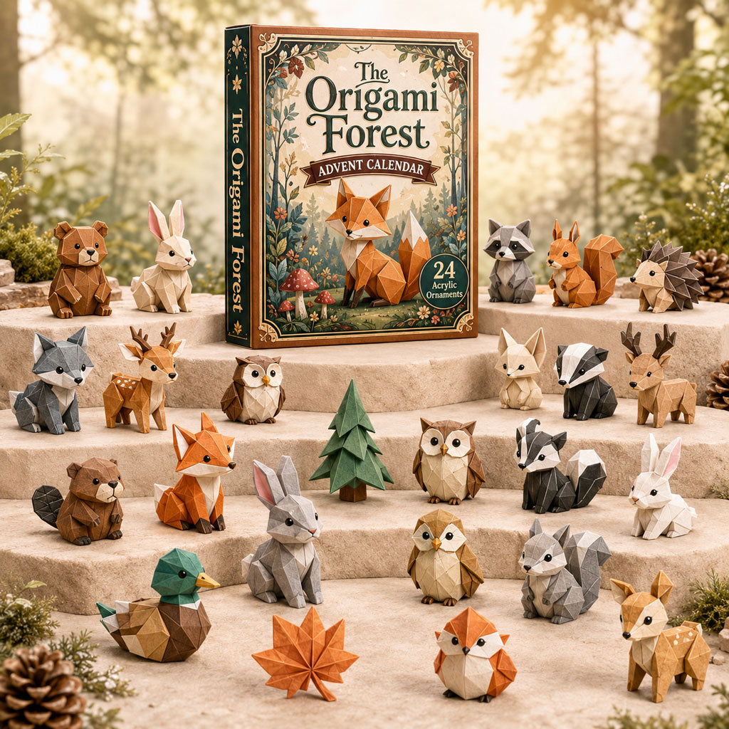 Origami Forest Advent Calendar — 24 Acrylic Charms Countdown 1