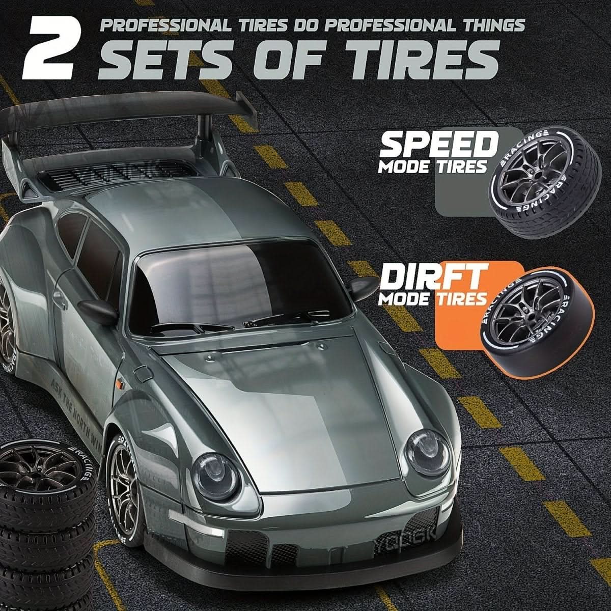 RC Drift Car 1:24 Scale with LED Wheels & 4WD Drive System 4