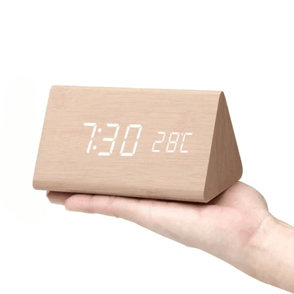 LED Wooden Clock with Voice Control — Stylish Desk Alarm Clock 11
