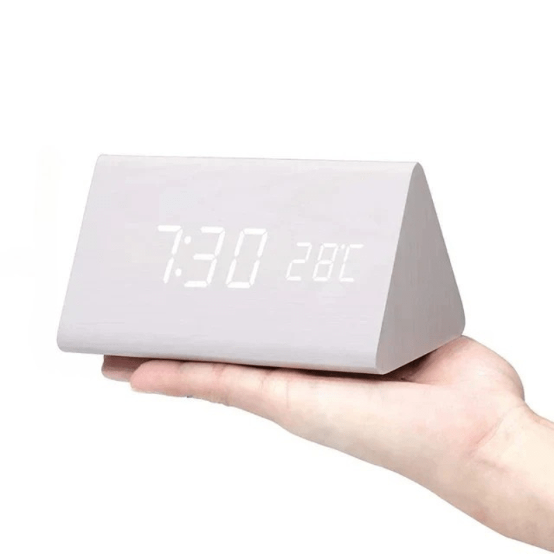 Wooden LED Clock with Voice Control — Modern Digital Design 13