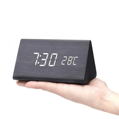 Wooden LED Clock with Voice Control — Modern Digital Design 14