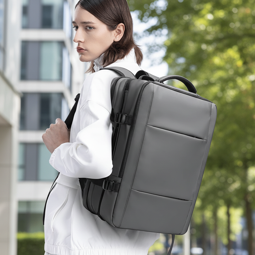 URBANFORM Business Backpack Waterproof 17.3" Laptop USB Port 2