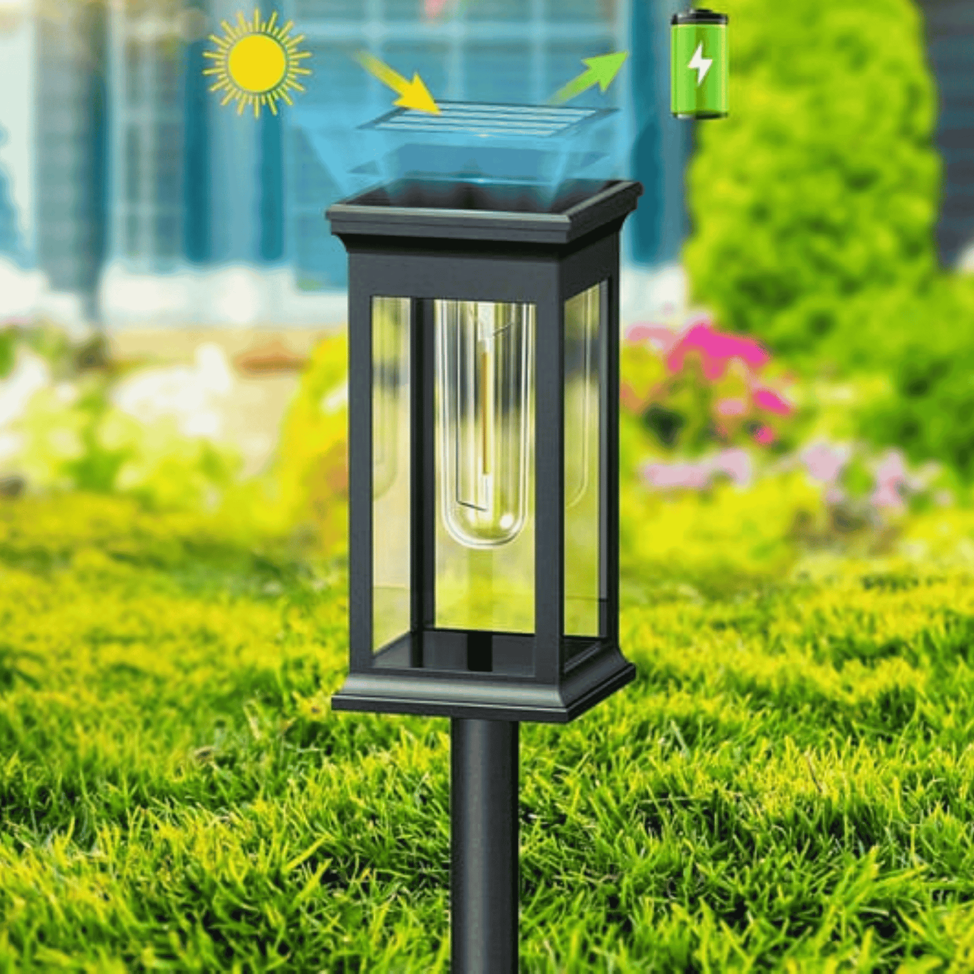 Lampade Solari da Giardino LED Bianco Caldo Esterno