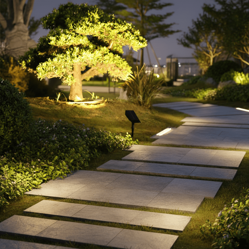 Solar LED Garden Spotlight IP65 — RGB Multi-Zoom Outdoor Light 1