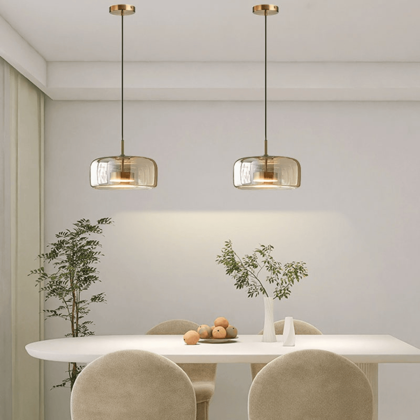 Lampada Sospensione Vetro Design Minimalista Moderna