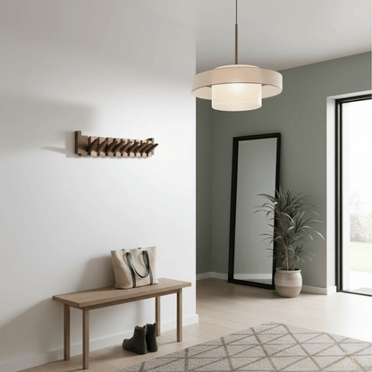 Wooden Wall Coat Rack Piano Design — Solid Wood Hooks 1