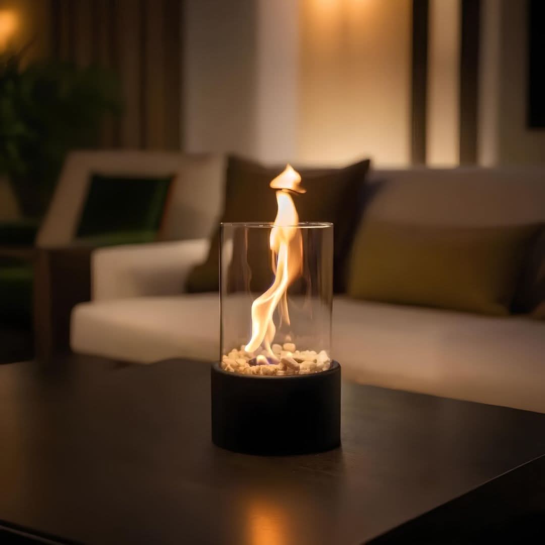 Flareon Oil Flame Lamp — Elegant Glass & Metal Indoor Outdoor 1