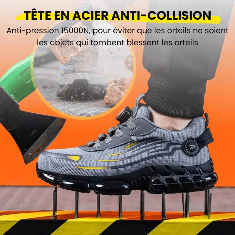 Steel Toe Safety Shoes — Rotary Closure Work Boots 11