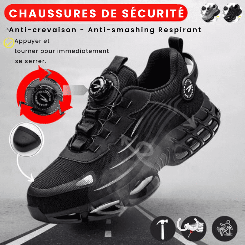 Steel Toe Safety Shoes — Rotary Closure Work Boots 7