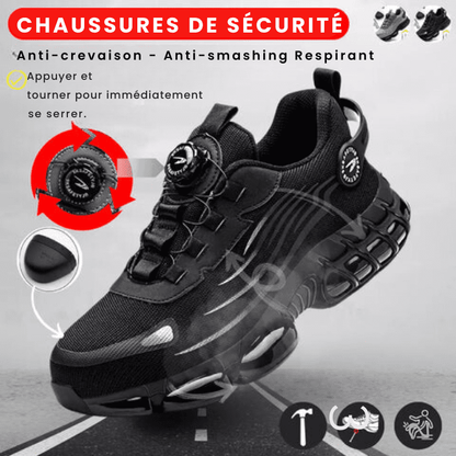 Steel Toe Safety Shoes — Rotary Closure Work Boots 7