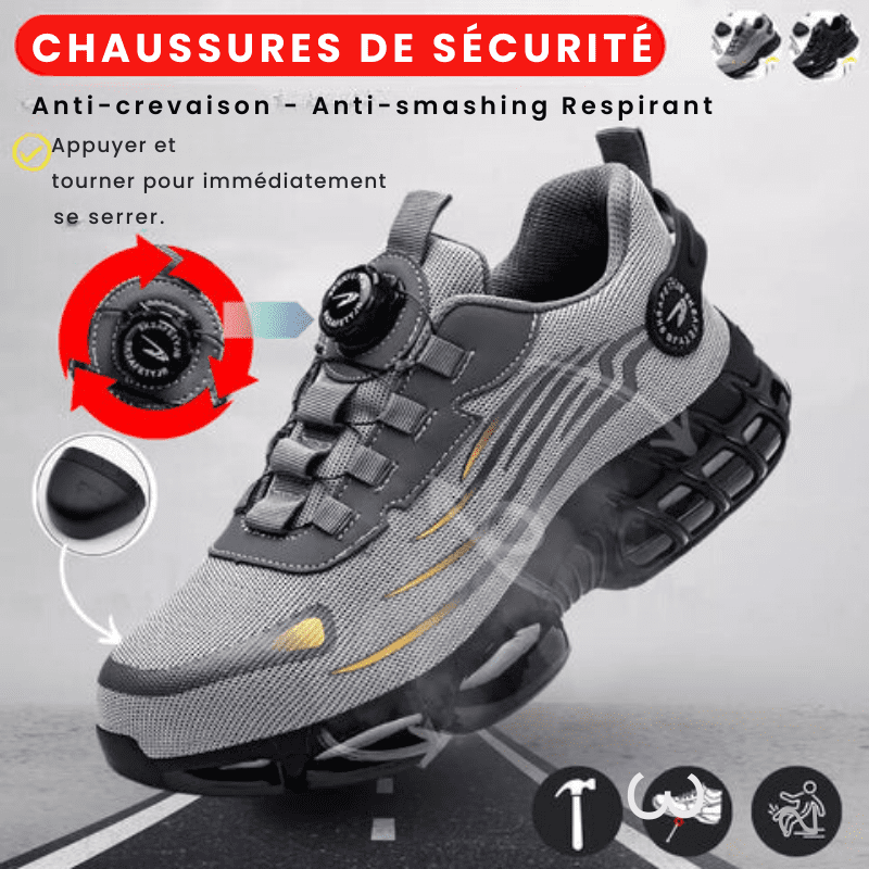 Steel Toe Safety Shoes — Rotary Closure Work Boots 8