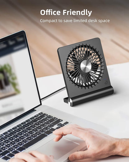 Ventilateur de Bureau Ultra-Silencieux Compact avec Alimentation USB