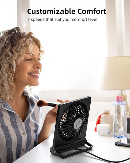 Ventilateur de Bureau Ultra-Silencieux Compact avec Alimentation USB