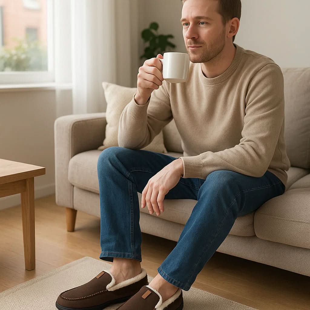 TERRAWOOL Men's Winter Slippers in Synthetic Wool 2
