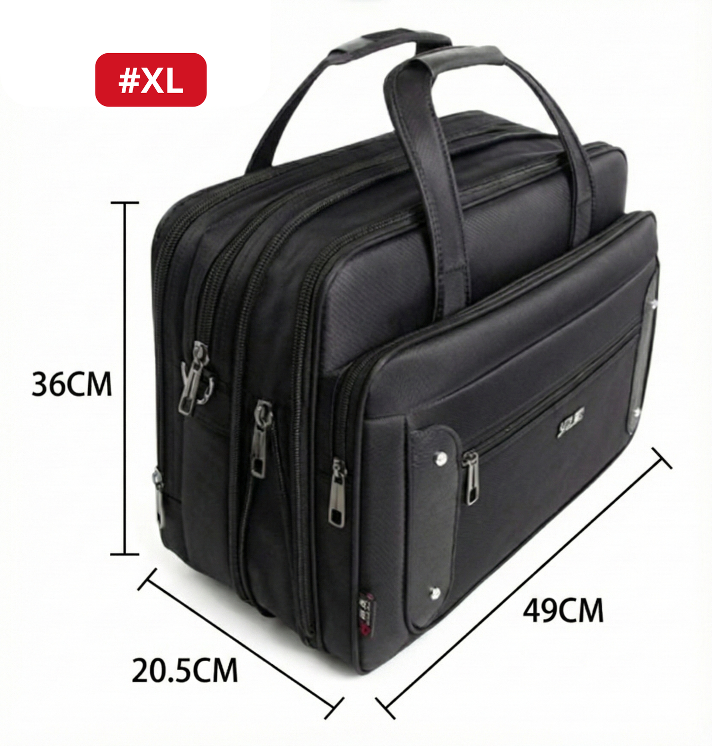 Men's Canvas Laptop Bag — Padded Business Tote M/L/XL 9