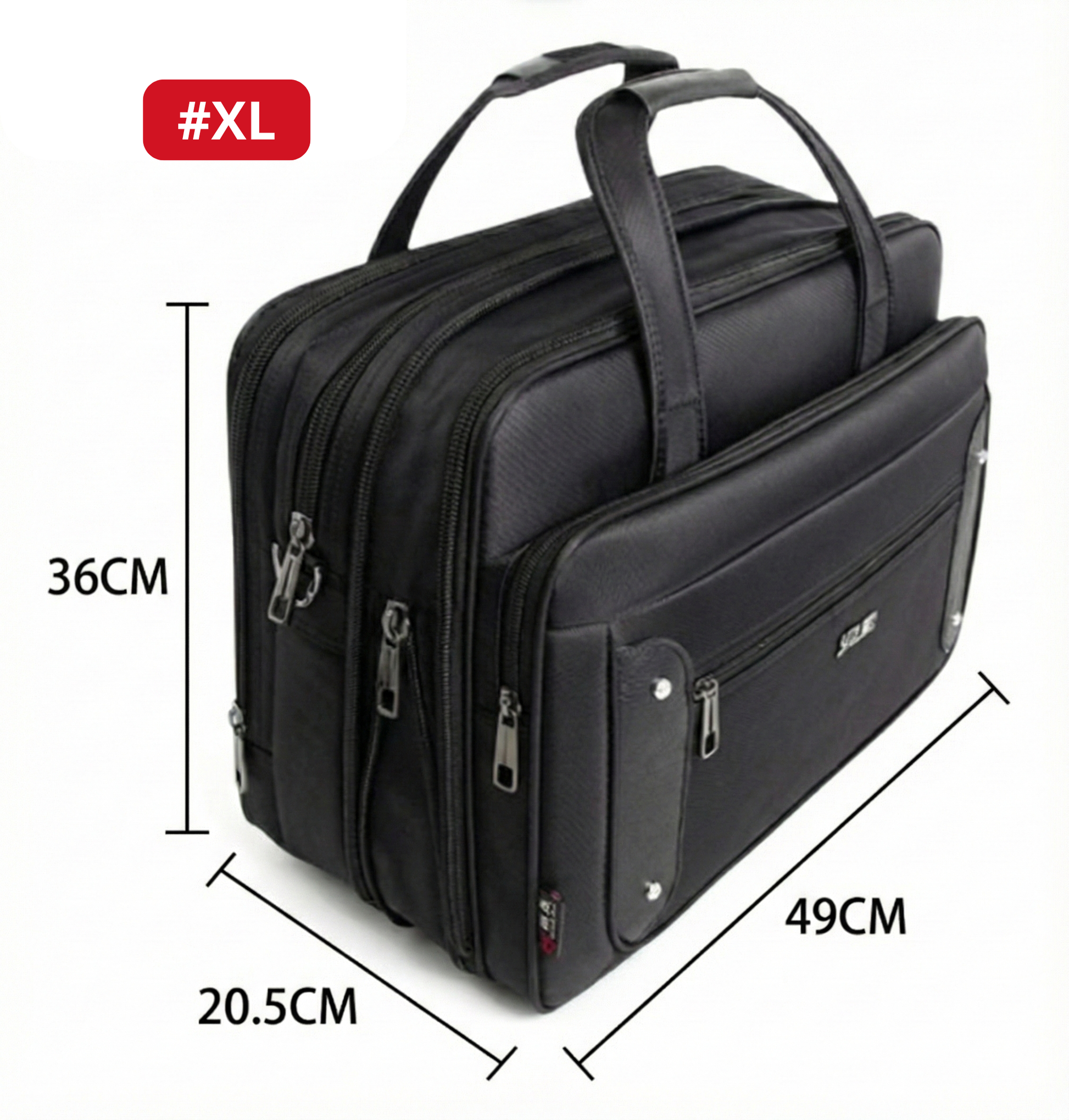 Men's Canvas Laptop Bag — Padded Business Tote M/L/XL 9