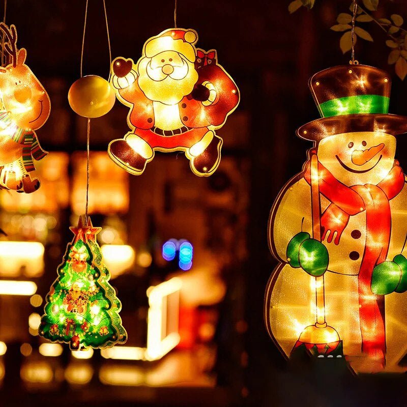 Festiglo Christmas Window Decoration with LED Lights — 7 Designs 4