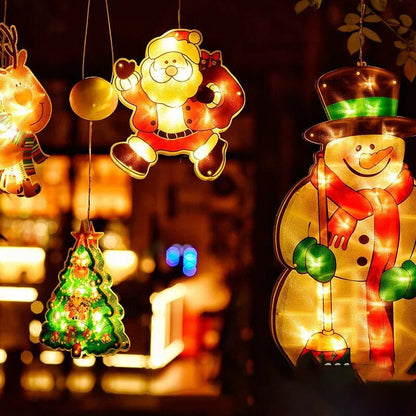 Festiglo Christmas Window Decoration with LED Lights — 7 Designs 4