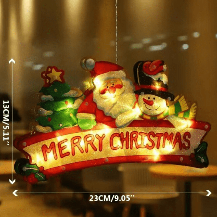 Festiglo Christmas Window Decoration with LED Lights — 7 Designs 6