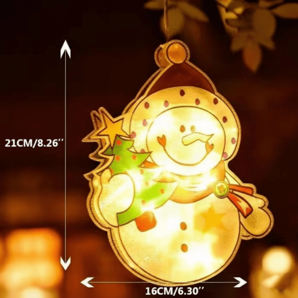 Festiglo Christmas Window Decoration with LED Lights — 7 Designs 8