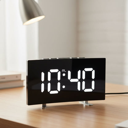 Silent Digital LED Alarm Clock — Large Display Slim Design 5