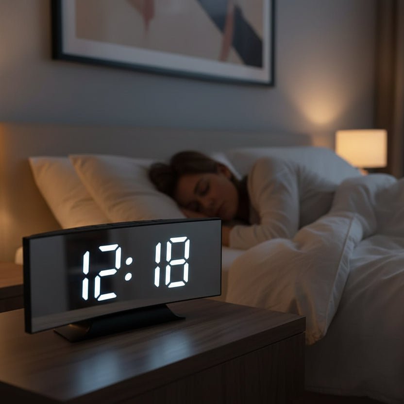 Silent Digital LED Alarm Clock — Large Display Slim Design 2