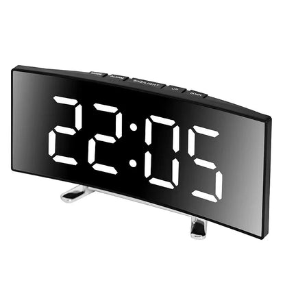 Silent Digital LED Alarm Clock — Large Display Slim Design 9
