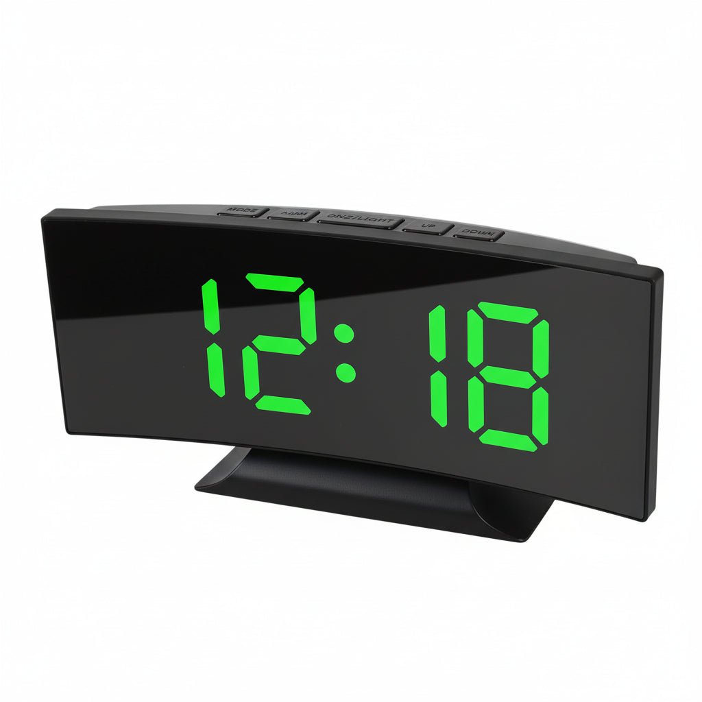 Silent Digital LED Alarm Clock — Large Display Slim Design 10