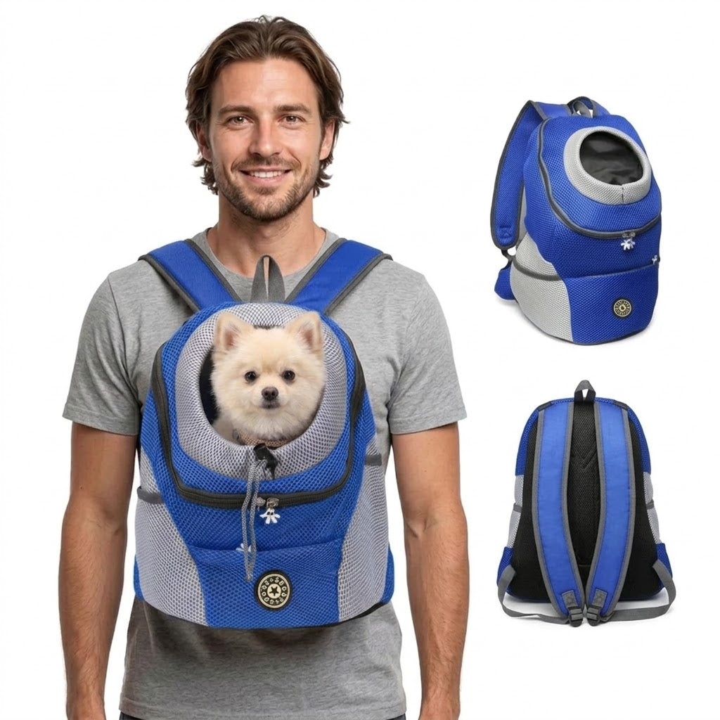 Ergonomische Hondenrugzak met Voering en Verstelbare Schouderbanden voor Comfort en Veiligheid