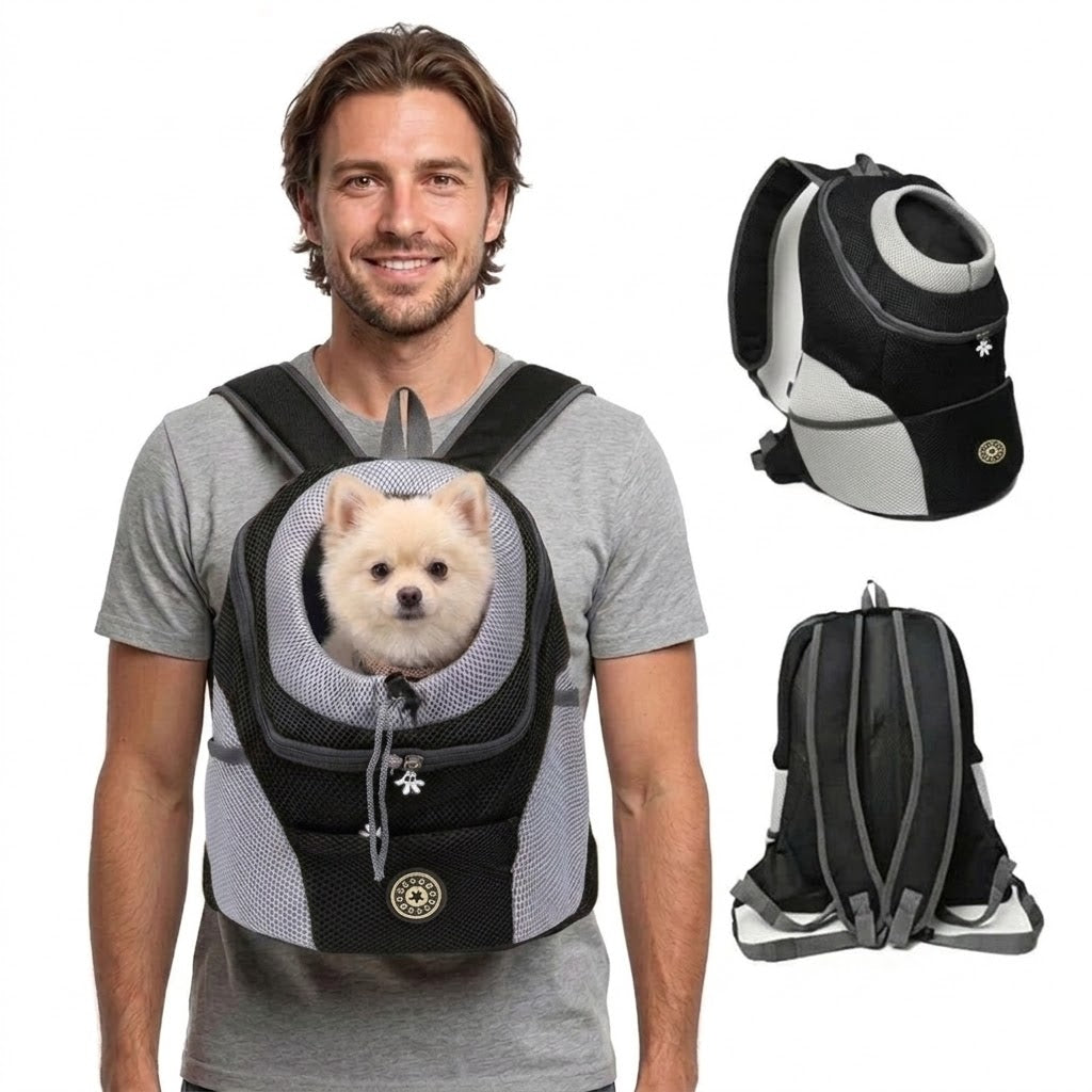 Ergonomische Hondenrugzak met Voering en Verstelbare Schouderbanden voor Comfort en Veiligheid