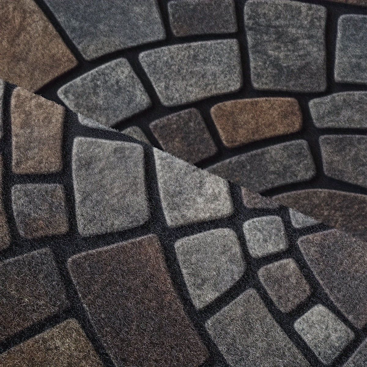 Zerbino Semicircolare in Mosaico Antiscivolo per Ingressi e Esterni