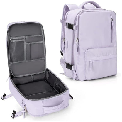 Zaino da Viaggio Donna 35L Impermeabile Multifunzione con USB