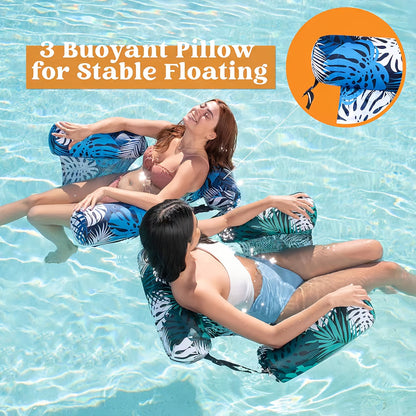 Inflatable Pool Lounge — Tropical Leaf Float for Adults 3