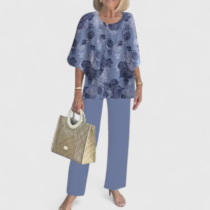 Completo Due Pezzi Elegante Donna Top e Pantaloni