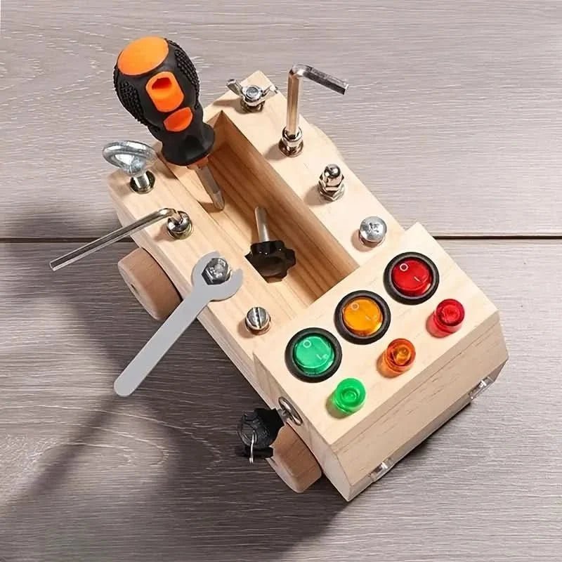 Montiflex Wooden Busy Board — Fine Motor Skills Ages 3-12 3