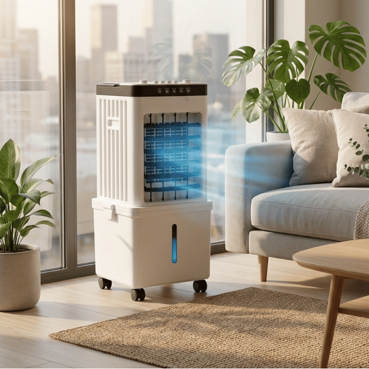 Tragbarer 3-in-1 Luftkühler mit Luftbefeuchter und Ventilator
