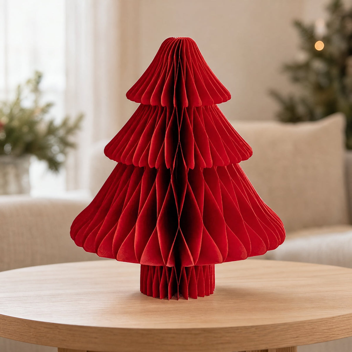 3D Honeycomb Paper Christmas Tree — Foldable Table Decoration 1