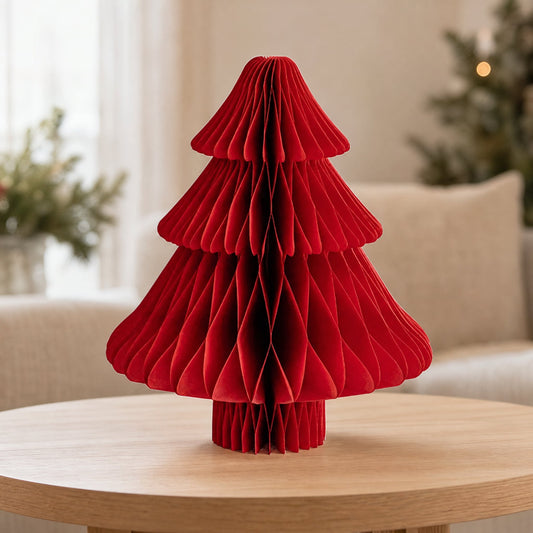 3D Honeycomb Paper Christmas Tree — Foldable Table Decoration 1